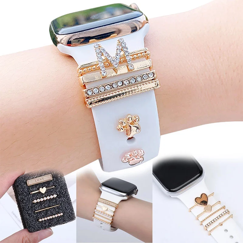 Luxury Watch Apple Bands - Браслет для Apple Watch, металлические подвески,