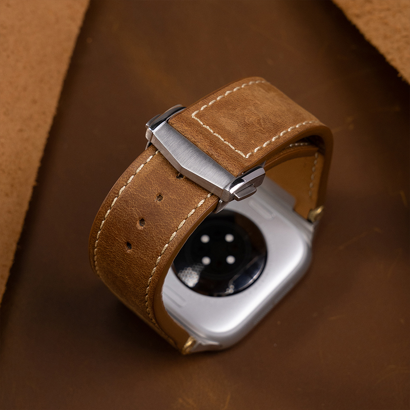 Luxury Watch Apple Bands - Роскошный кожаный спортивный ремешок для Apple