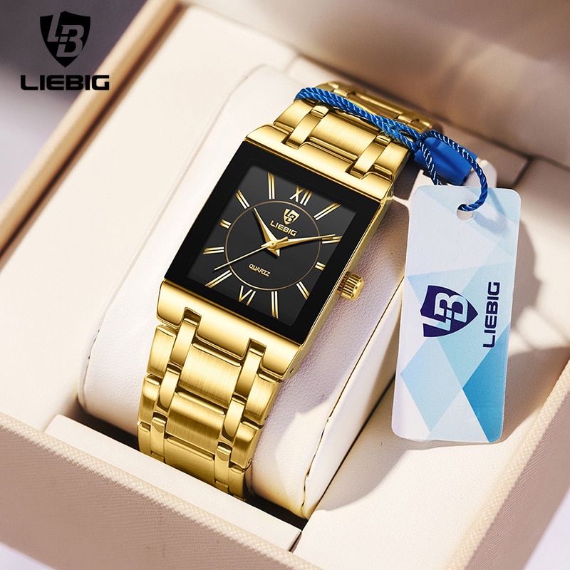 Luxury Watch Life - LiEBIG Роскошные золотые кварцевые наручные часы