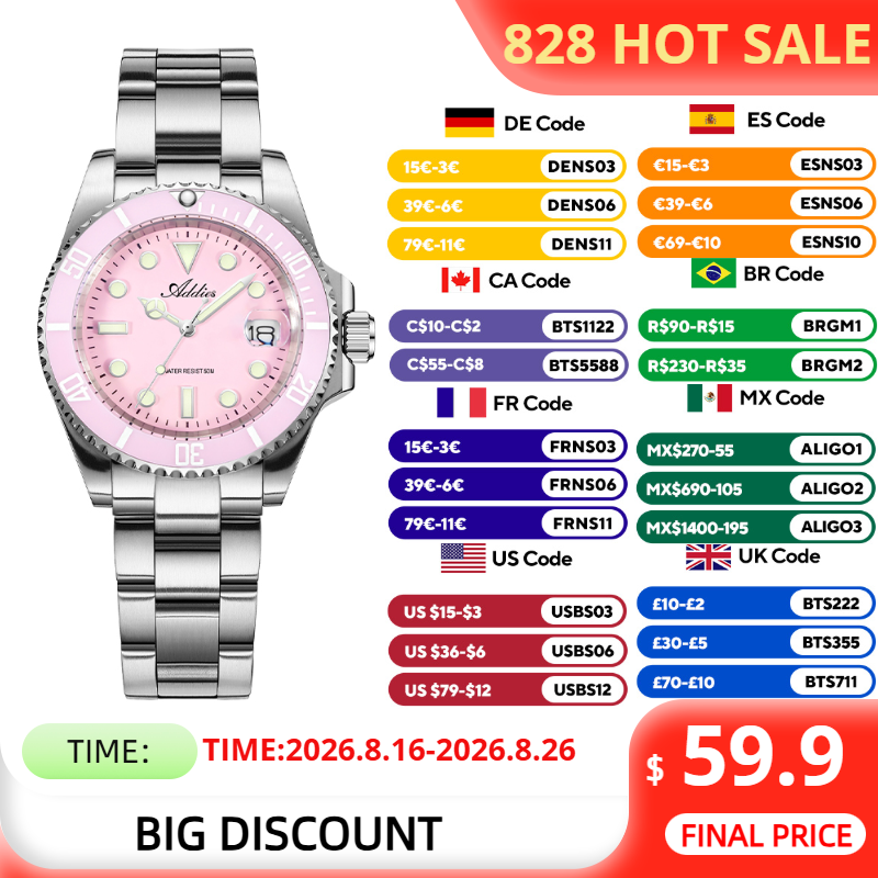 Luxury Watch Brands - Женские водонепроницаемые часы ADDIES 36 мм,
