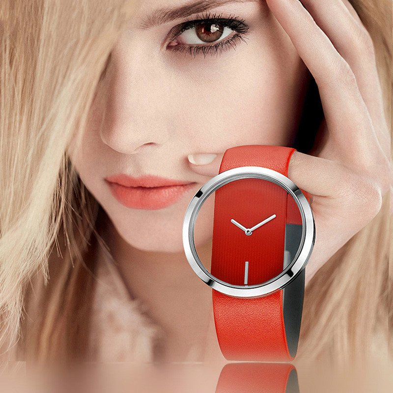 Luxury Watch Leather Strap - Часы наручные женские прозрачные, брендовые Роскошные