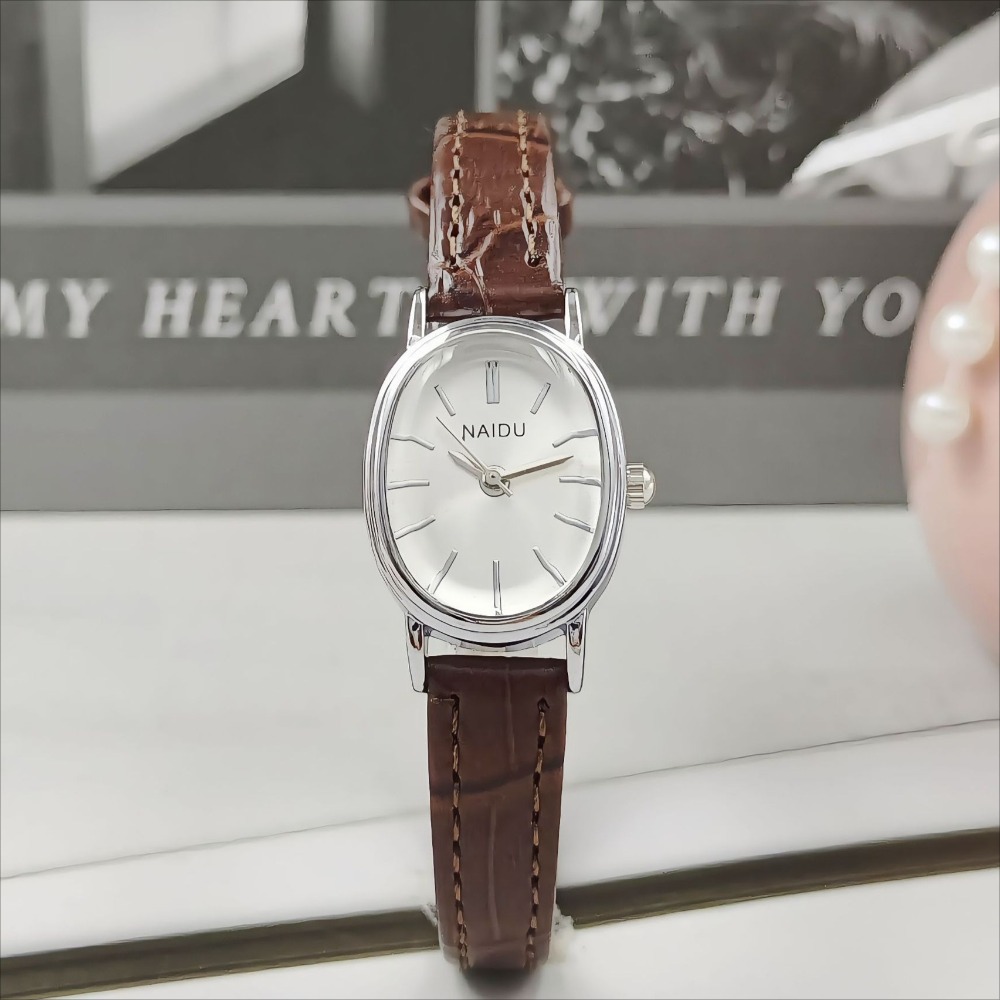 Luxury Watch Leather Strap - Модные брендовые женские часы с овальным