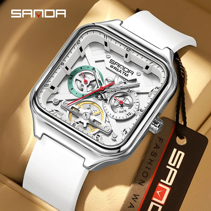 Luxury Watch Hublot - Модные мужские часы SANDA с квадратным