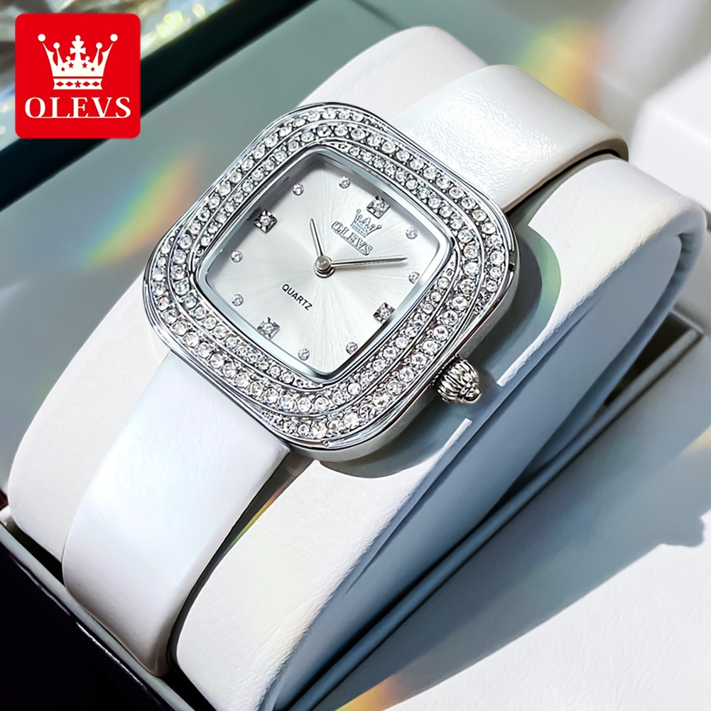 Luxury Watch Leather Strap - OLEVS 5512 Роскошные элегантные женские кварцевые