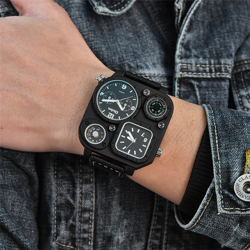 Compass Watch Luxury - Часы Oulm Мужские кварцевые с двумя