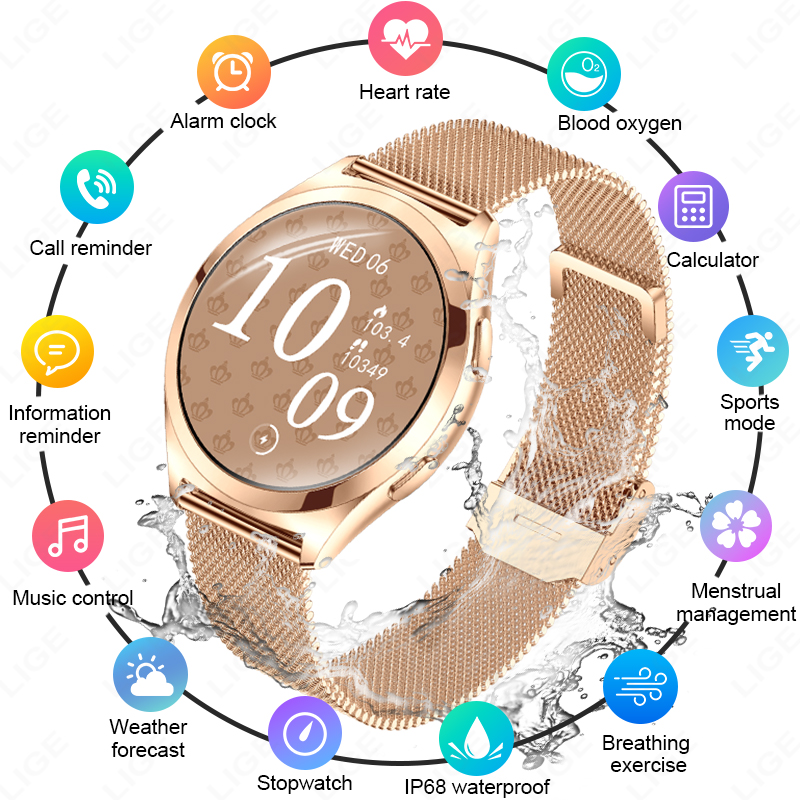 Compass Watch Luxury - Роскошные умные часы LIGE для женщин,