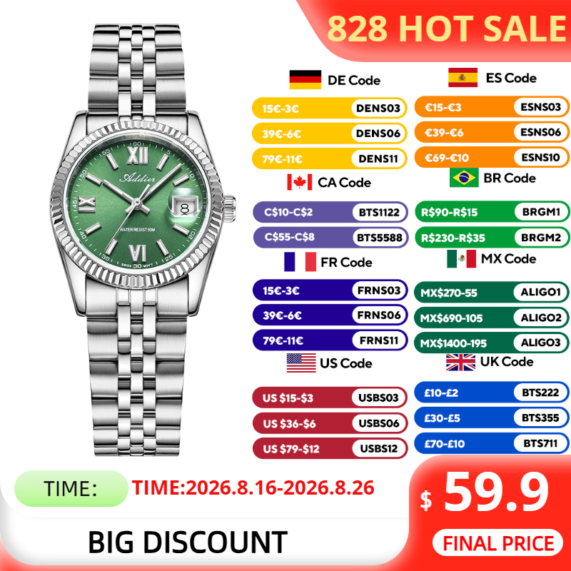 Luxury Watch All Brands - Женские светящиеся часы ADDIES, лучшие брендовые