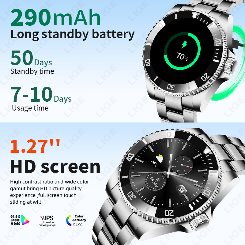 Смарт-часы LIGE 2026 с HD-экра – обзор и цена Luxury Watch Arabic