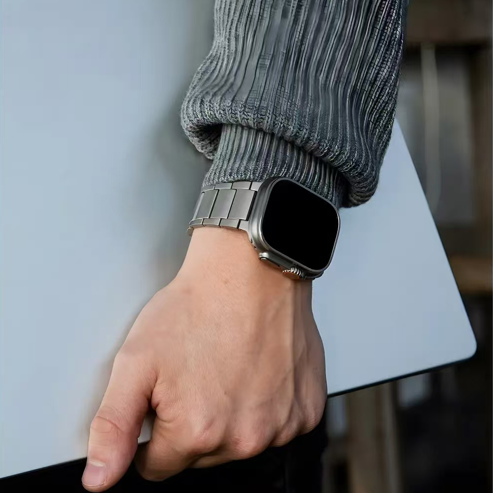 Титановый деловой мужской реме – обзор и цена Luxury Watch Apple Bands