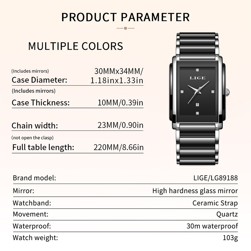 LIGE новые роскошные женские ч – обзор и цена Luxury Watch Case