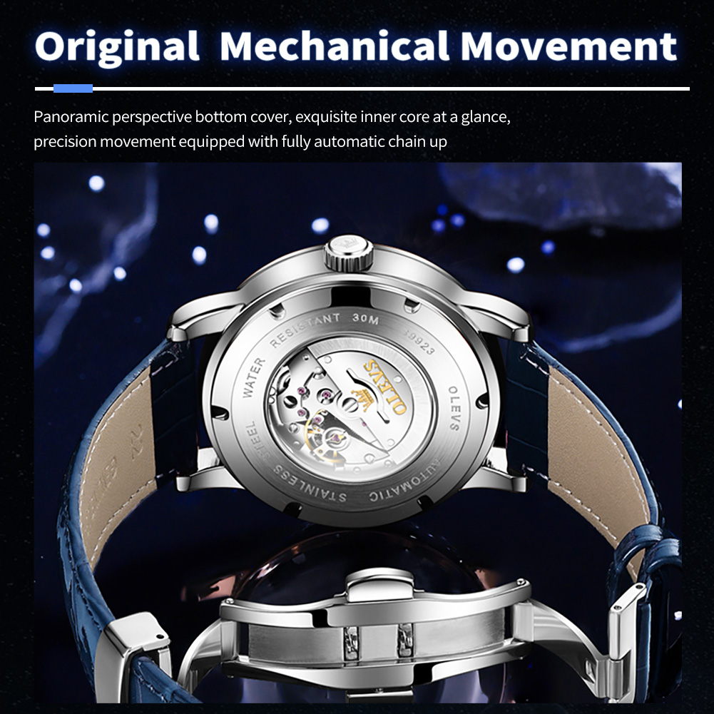 OLEVS 9923 Автоматические меха – обзор и цена Compass Watch Luxury