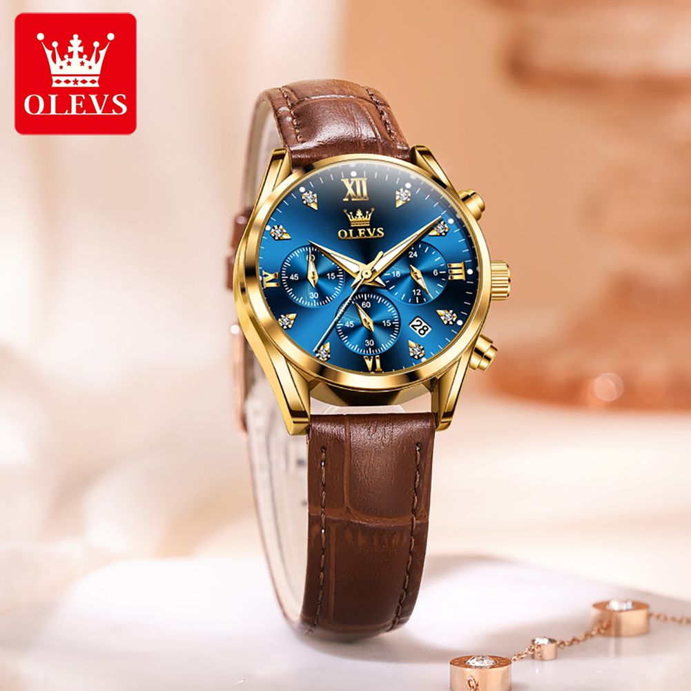 OLEVS 5523, оригинальные бренд – обзор и цена Luxury Watch Leather Strap