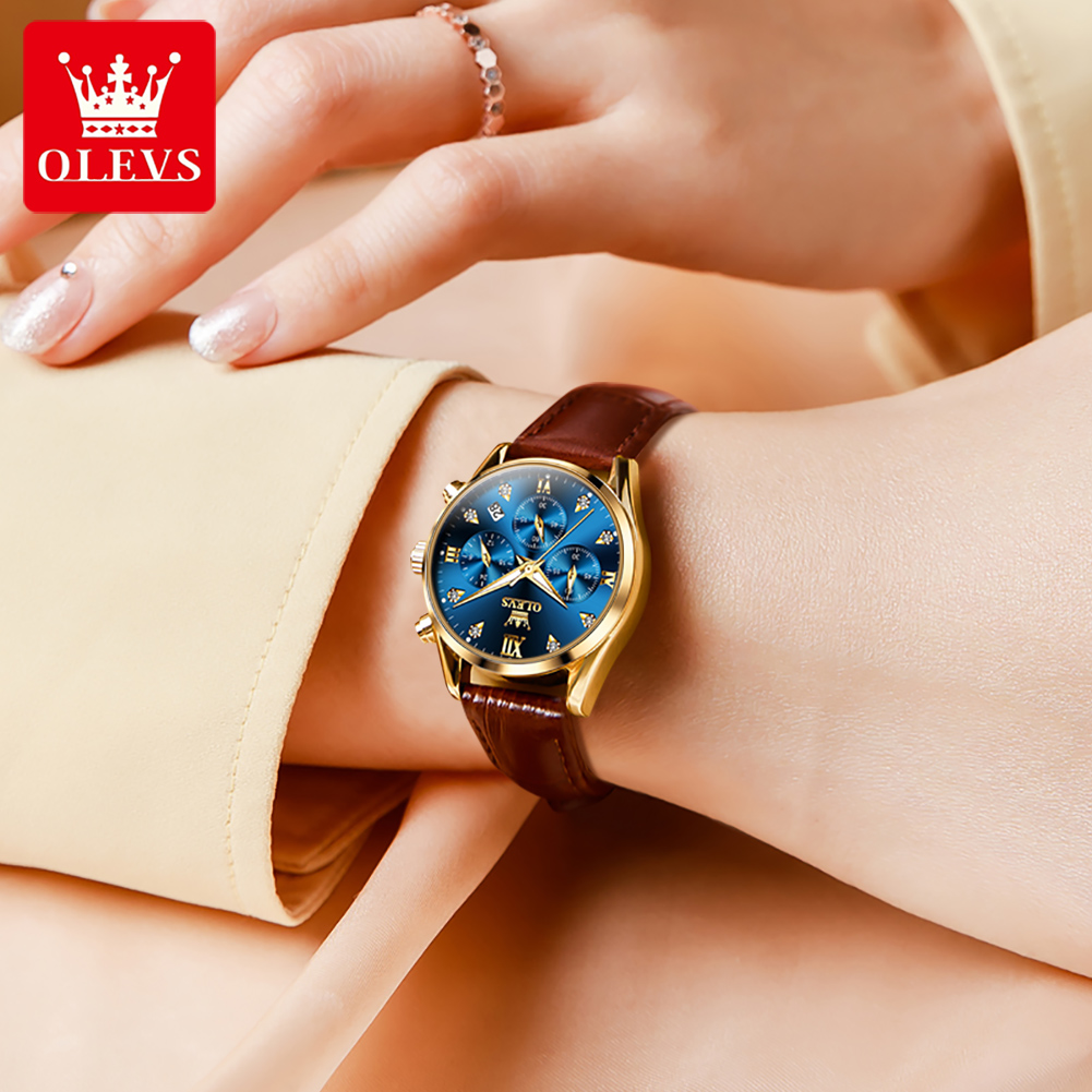 OLEVS 5523, оригинальные бренд – обзор и цена Luxury Watch Leather Strap