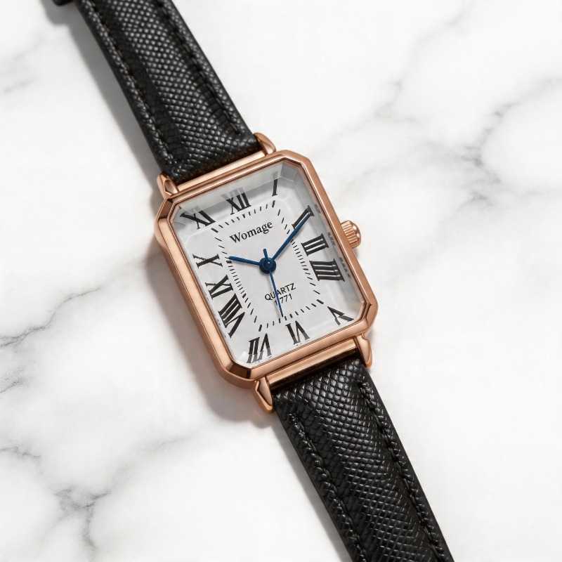 Модные прямоугольные кварцевые – обзор и цена Luxury Watch Leather Strap