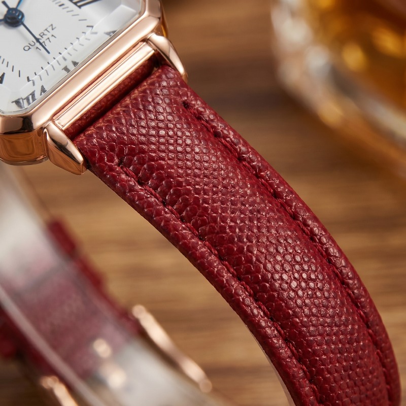 Модные прямоугольные кварцевые – обзор и цена Luxury Watch Leather Strap