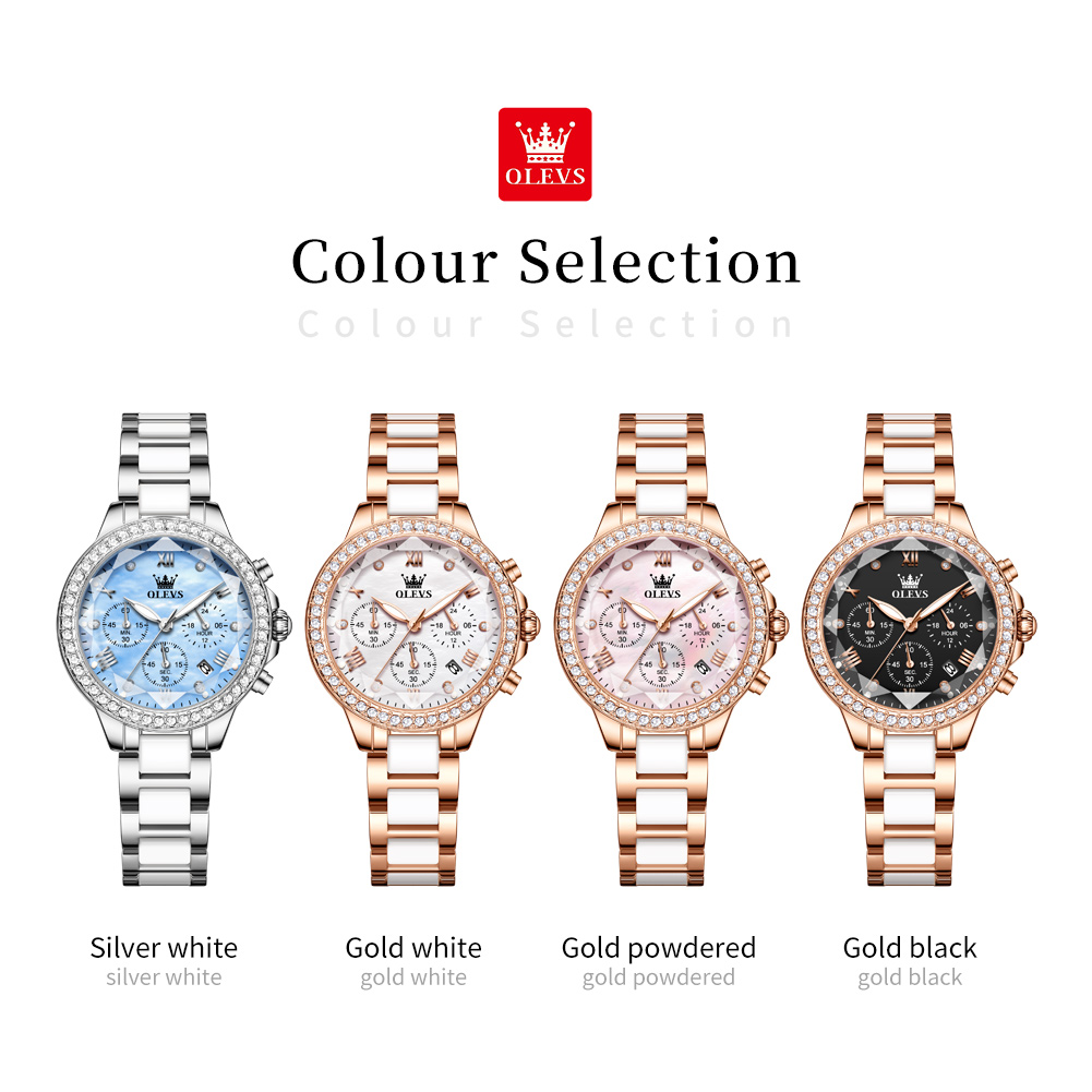 OLEVS 9999 Женские кварцевые ч – обзор и цена Luxury Watch Leather Strap