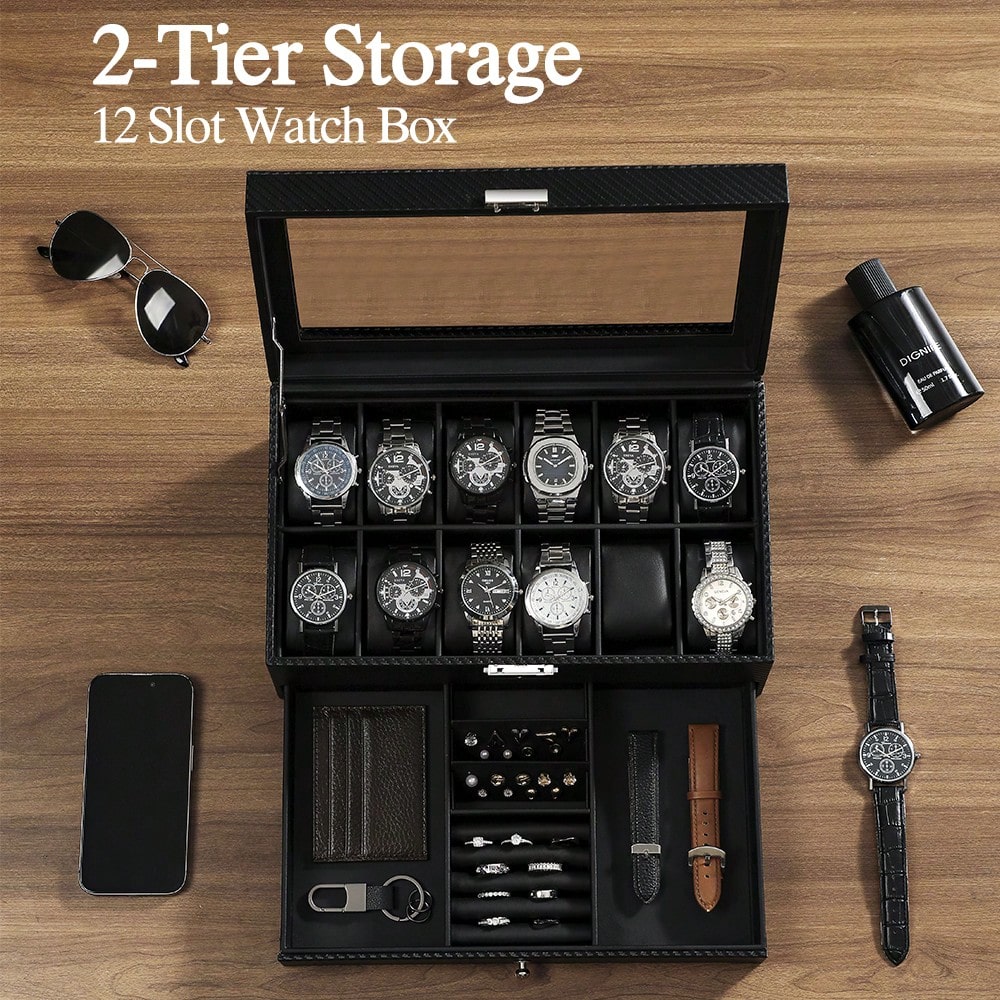 Кожаный футляр для часов на 12 – обзор и цена Luxury Watch Tier