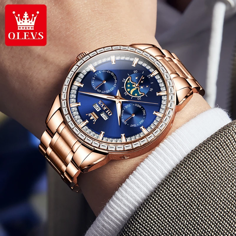 OLEVS 6695, новые мужские часы – обзор и цена Compass Watch Luxury